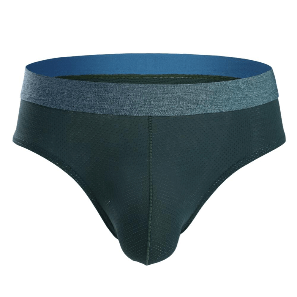 Soft Nylon Men's Underwear in Solid Pattern, Breathable and Elastic Low-Rise Briefs for Comfort and Support, Perfect for Active Lifestyle